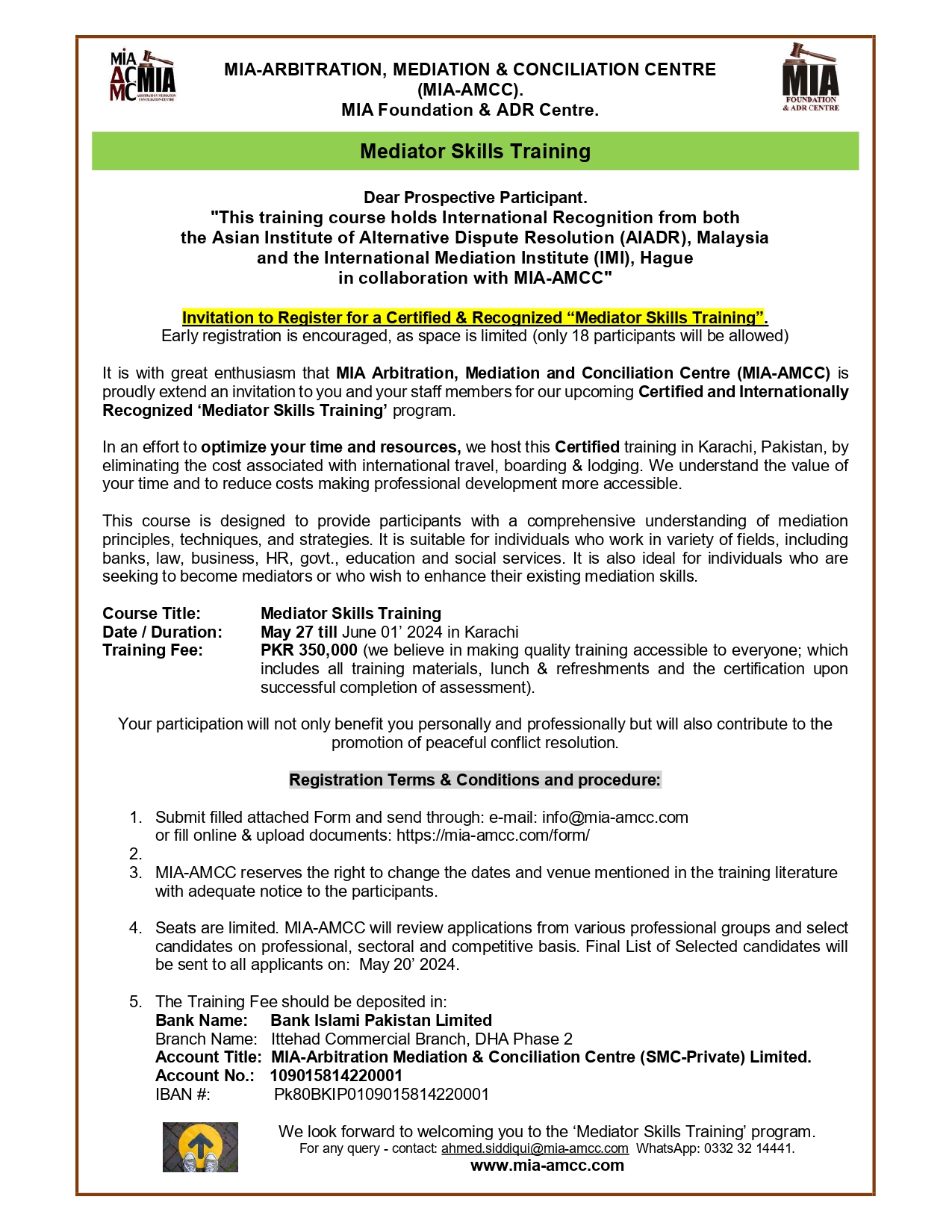 Training Registration Form Page 2